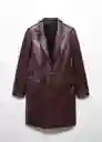 Abrigo Kate Burdeos Talla XS Mujer Mango