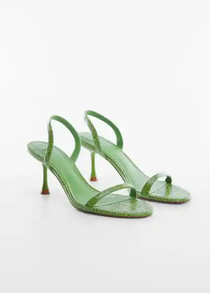 Sandalias Goru Verde Talla 38 Mujer Mango