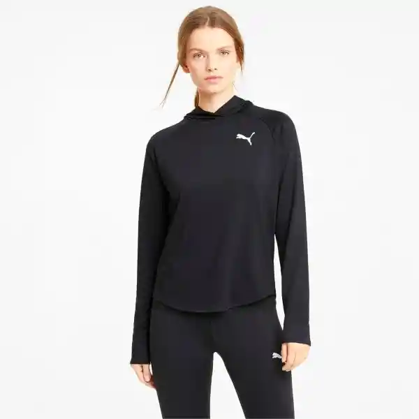 Puma Buzo Hoodie Active W Lifestyle Mujer Negro Talla XS