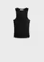 Top Boni Negro Talla XS Mujer Mango