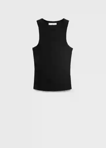 Top Boni Negro Talla XS Mujer Mango