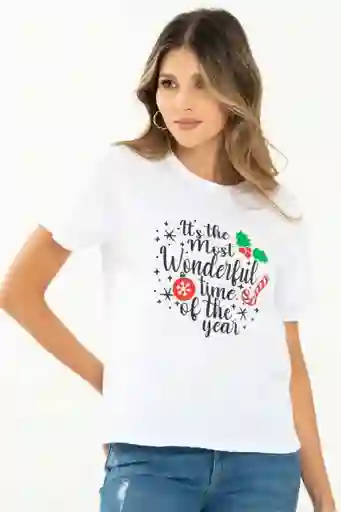 Camiseta Navidad 23 Color Blanco Talla S Ragged