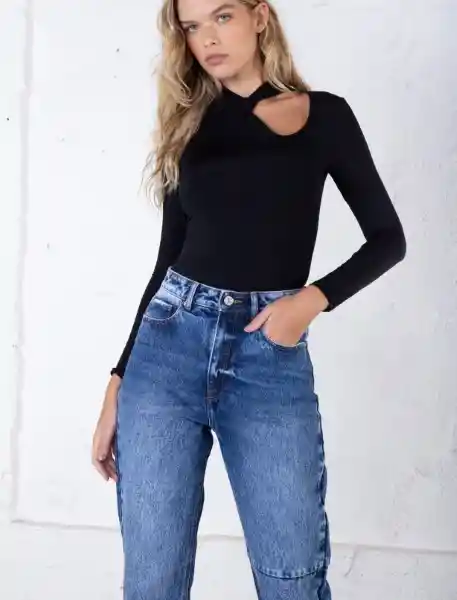 Jean Taurus Mujer Azul Índigo Medio Talla 6 Naf Naf