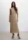 Vestido Marcos-A Oro Talla XL Mujer Mango