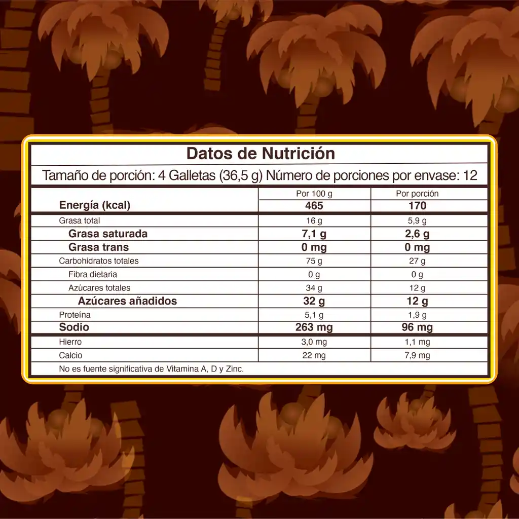 Galletas COCOSETTE Sándwich rellenas con crema de coco 12 Unds x 438g