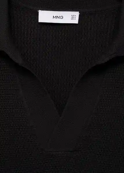 Polo Bombay Negro Talla M Hombre Mango