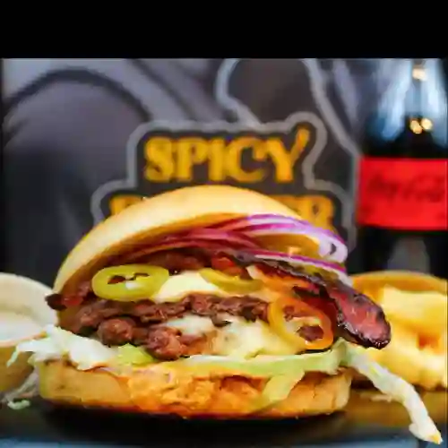 Spicy Burger y Salsa de la Casa