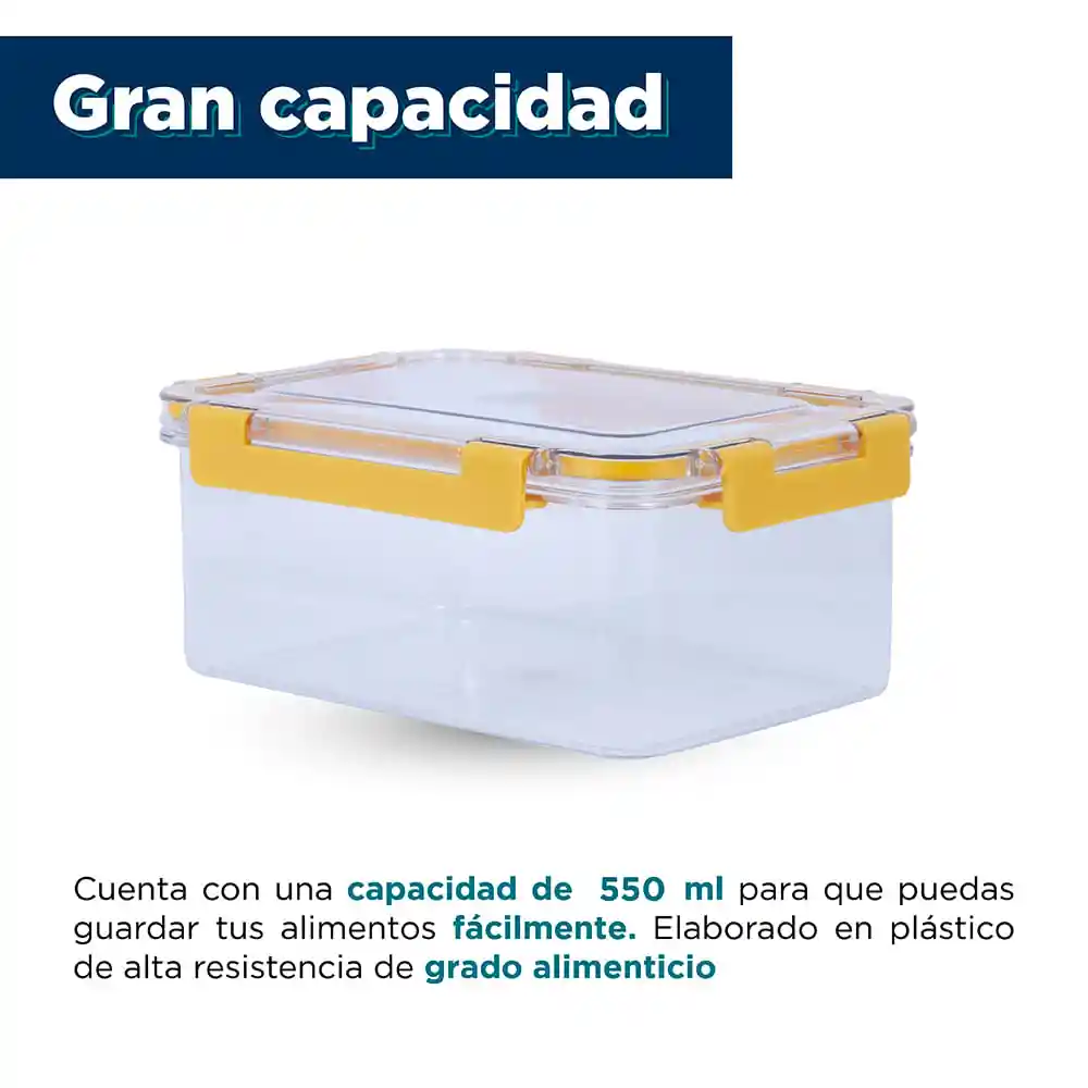 Contenedor de Alimentos Para Refrigerador Amarillo Miniso