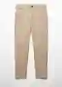 Pantalón Oyster Beige Talla 38 Hombre Mango