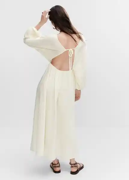 Vestido Haizea Off White Talla M Mujer Mango