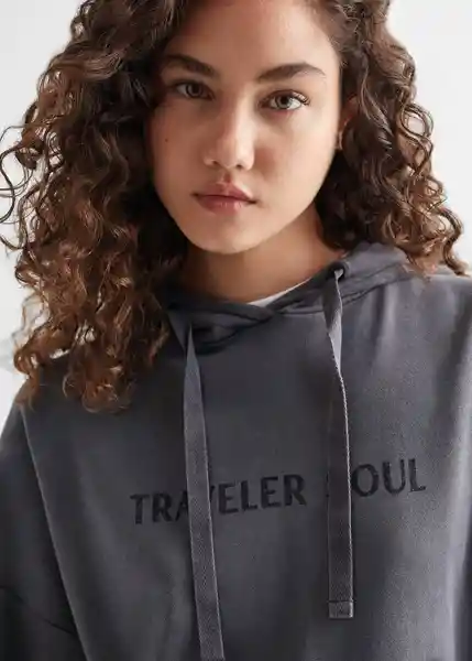 Buzo Sudadera Traveler Antracita Talla 20 Teen Niñas Mango