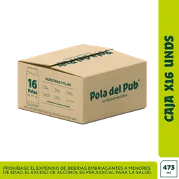 Pola del Pub Caja cerveza Rubia Original x 16 Und de 473 ml