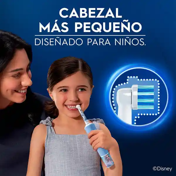 Oral-B Disney Princesas Cepillo de Dientes Eléctrico Infantil (+3 años) Cabezal Redondo 4 Stickers Personalizables Rosado