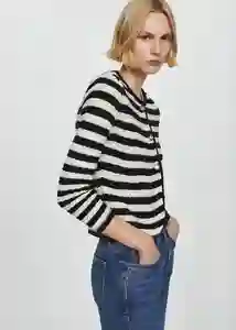 Buzo Cardigan Flok Off White Talla S Mujer Mango