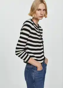 Buzo Cardigan Flok Off White Talla S Mujer Mango