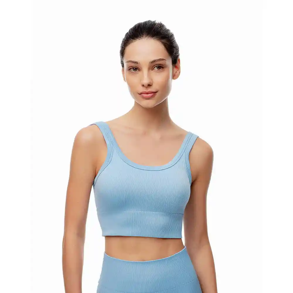 Camiseta Manga Sisa Largo Crop Tejido Seamless Femenino Lape Gef