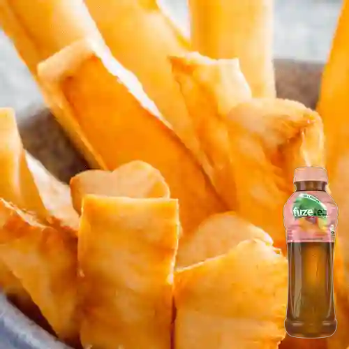 Combo Porción de Yuca + Fuze Tea Durazno 400ML