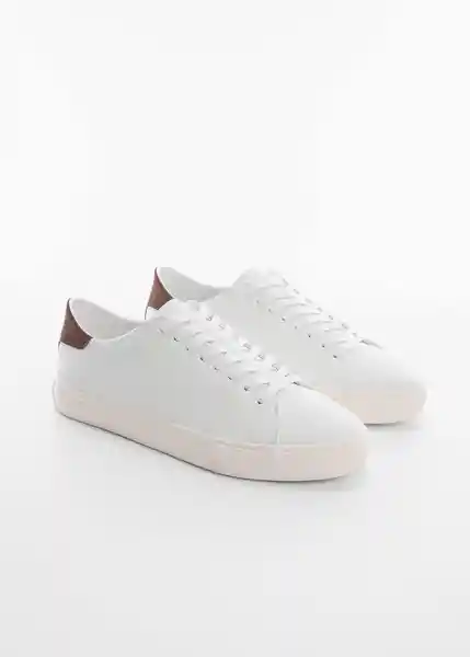 Tenis Deportivos Base Blanco Talla 42 Hombre Mango