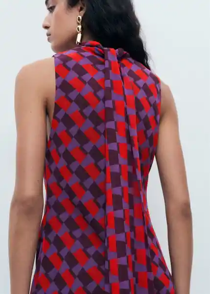 Vestido Martina Violeta Talla M Mujer Mango