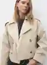 Chaqueta Lipa Beige Talla XS Mujer Mango