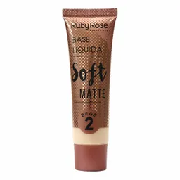 RUBY ROSE Base Facial Base Líquida Soft Matte Beige 2 Ref. G2