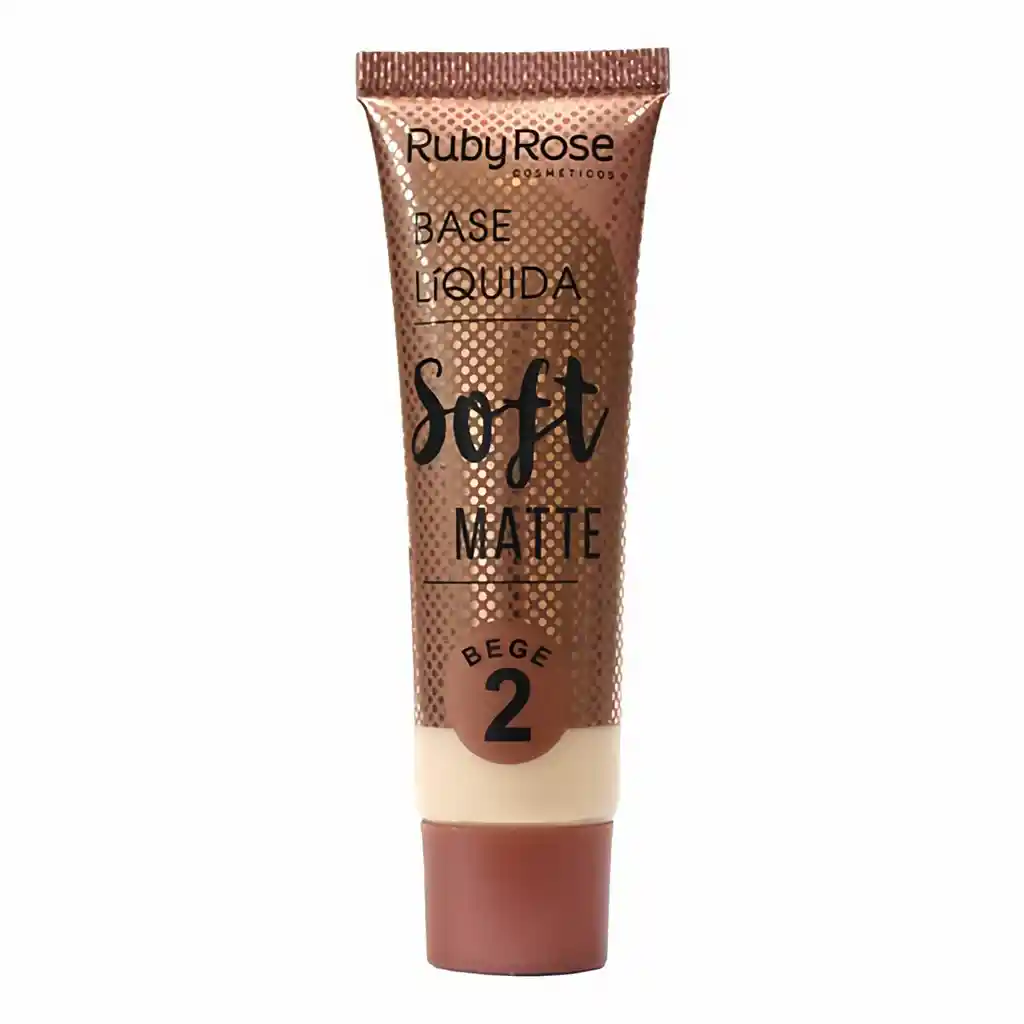 RUBY ROSE Base Facial Base Líquida Soft Matte Beige 2 Ref. G2