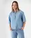 Camisa Azul Rivera Medio Talla M 619F016 Esprit