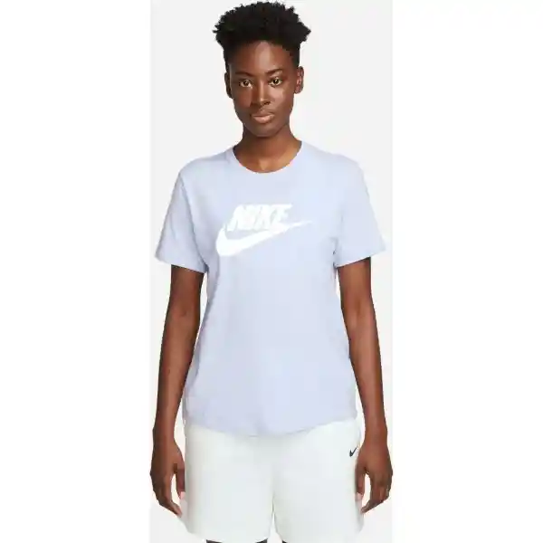 Nike Camiseta Tee Essntl Icn Ftra Para Mujer Morado Talla L