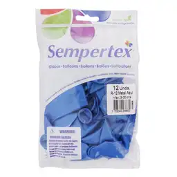 Sempertex Globo R12 para Fiesta Color Metal Azul
