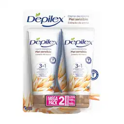 Depilex Crema Depilatoria de Avena para Piel Sensible