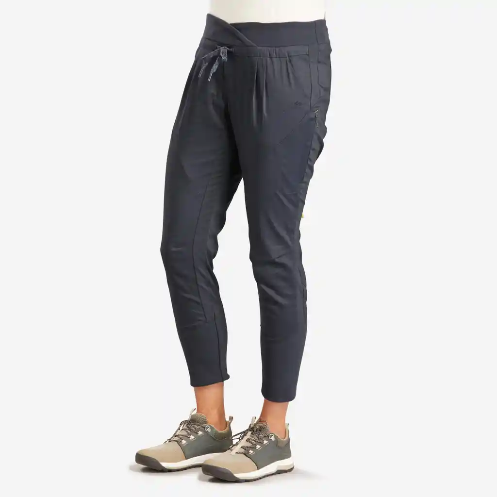 Pantalón Slim de Senderismo Para Mujer Quechua Nh500 Negro