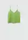 Top Rachy Verde Talla M Mujer Mango