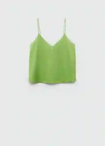 Top Rachy Verde Talla M Mujer Mango