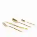 Set de Cubierto Line Dorado Mate Ambiente Gourmet