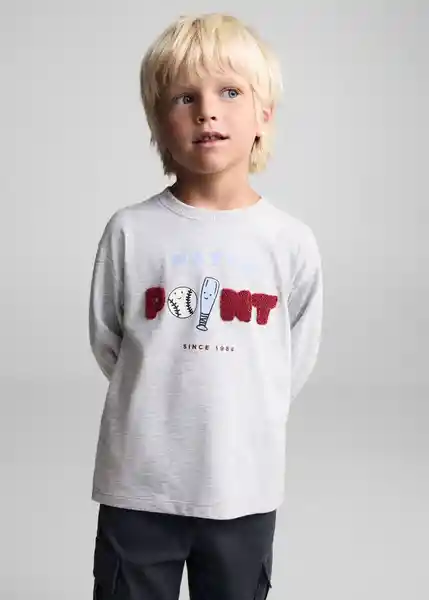 Camiseta Point Gris Medio Vigore Talla 97 Niños Mango