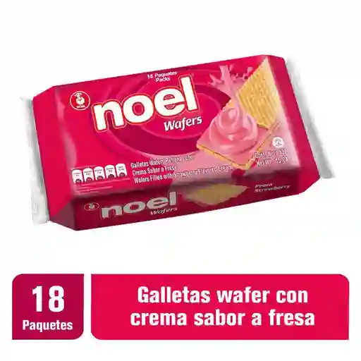 Noel Galletas Wafers Sabor a Fresa