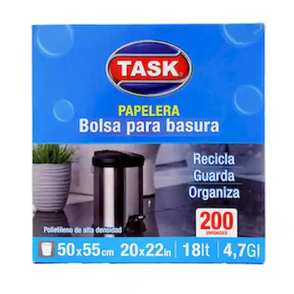 Task Bolsa para Basura Papelera 50 por 55 Cm