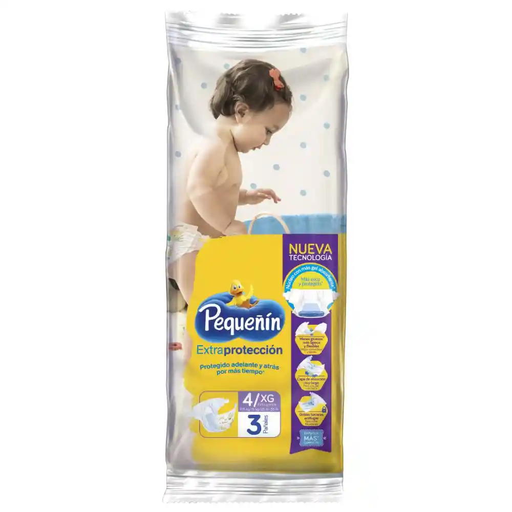 Pequeñin Pañal Extra Protección Etapa 4