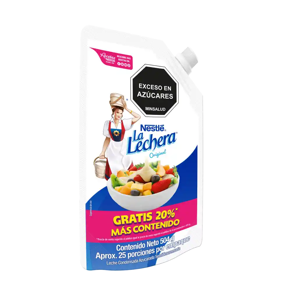 Leche condensada LA LECHERA x 504g gratis 20%