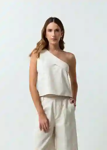 Camisa Laura Mujer Crudo Abedul Claro Talla M 512G398 Naf Naf