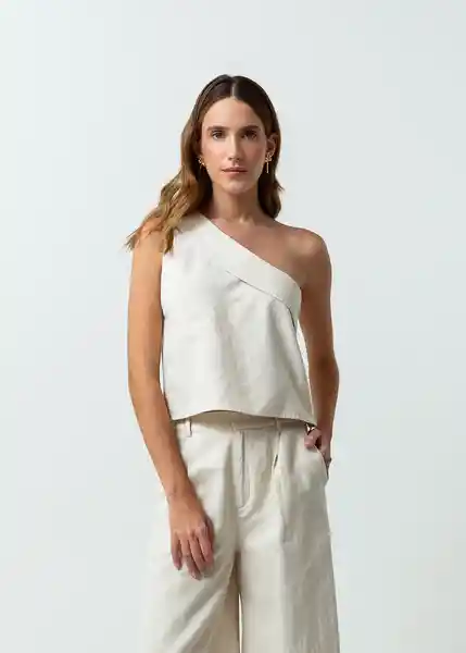 Camisa Laura Mujer Crudo Abedul Claro Talla M 512G398 Naf Naf