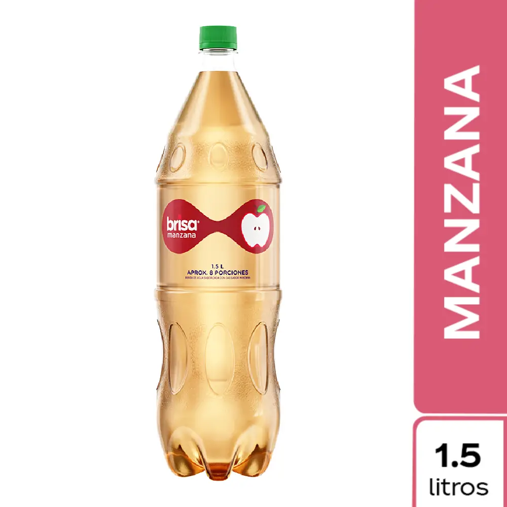 Agua Saborizada Brisa Con Gas Manzana 1.5L
