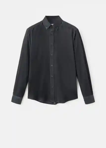 Camisa Tadi Gris Talla M Hombre Mango