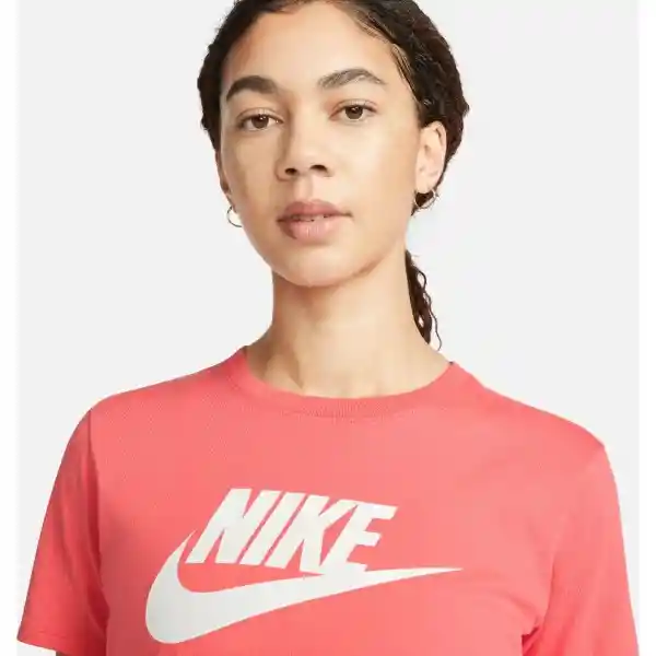 Nike Camiseta Tee Essntl Icn Ftra Para Mujer Naranja Talla L