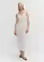 Vestido Paulita Blanco Talla 24 Mujer Mango