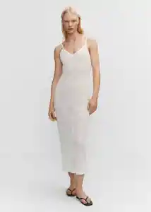 Vestido Paulita Blanco Talla 24 Mujer Mango