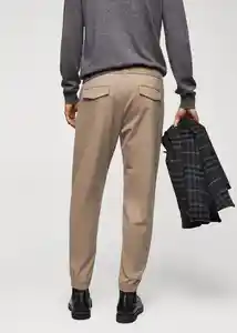 Pantalón Murlo Beige Talla 46 Hombre Mango