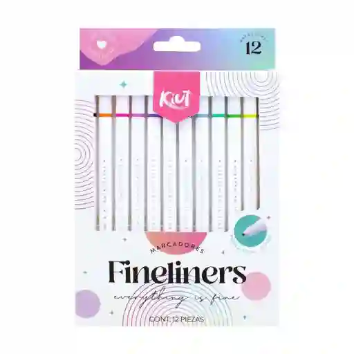 Fineliners Colores Lindosx12 Kiut 568393