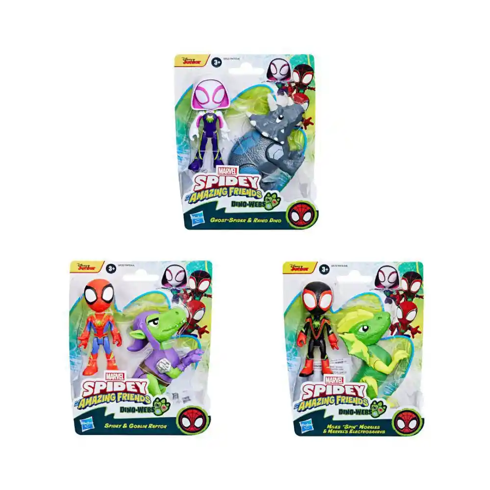 Spidey Set Dino-Webs Héroe y Dino Surtidos
