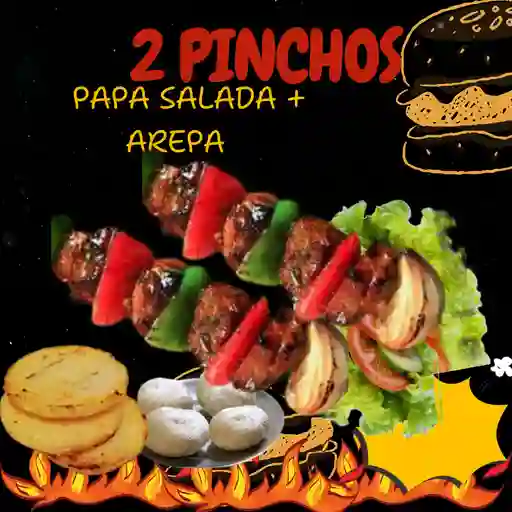 Pinchos de pollo x2 (2 pinchos)